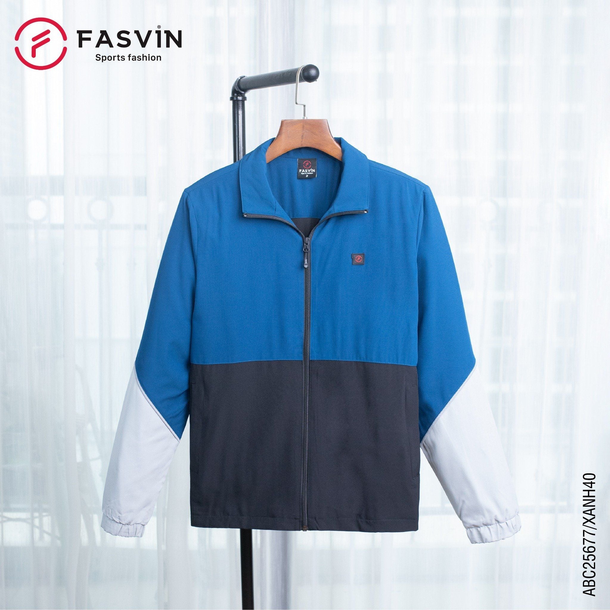  Áo gió nam thể thao 2 lớp Fasvin chất liệu cao cấp mềm mại co giãn ABC25677 