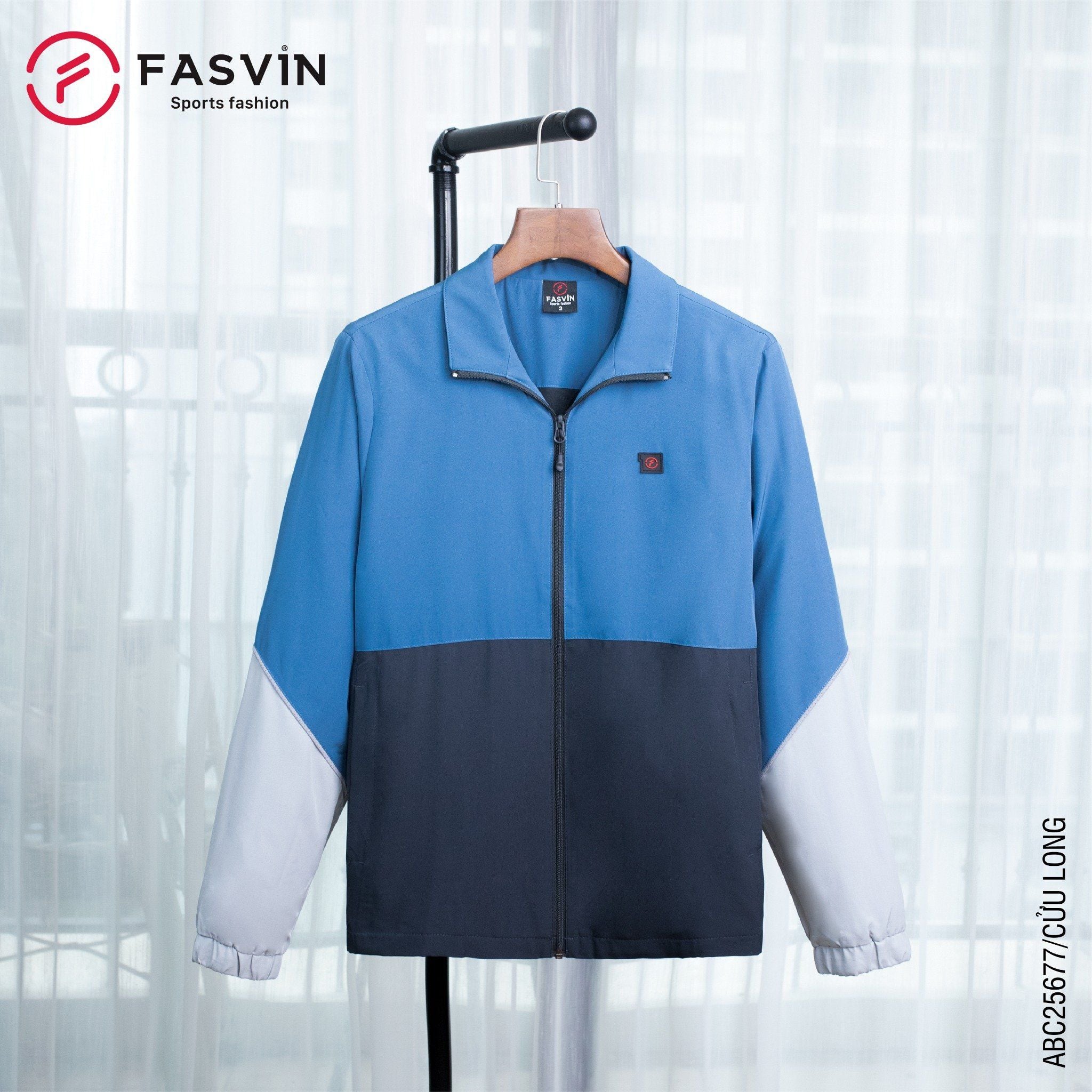  Áo gió nam thể thao 2 lớp Fasvin chất liệu cao cấp mềm mại co giãn ABC25677 