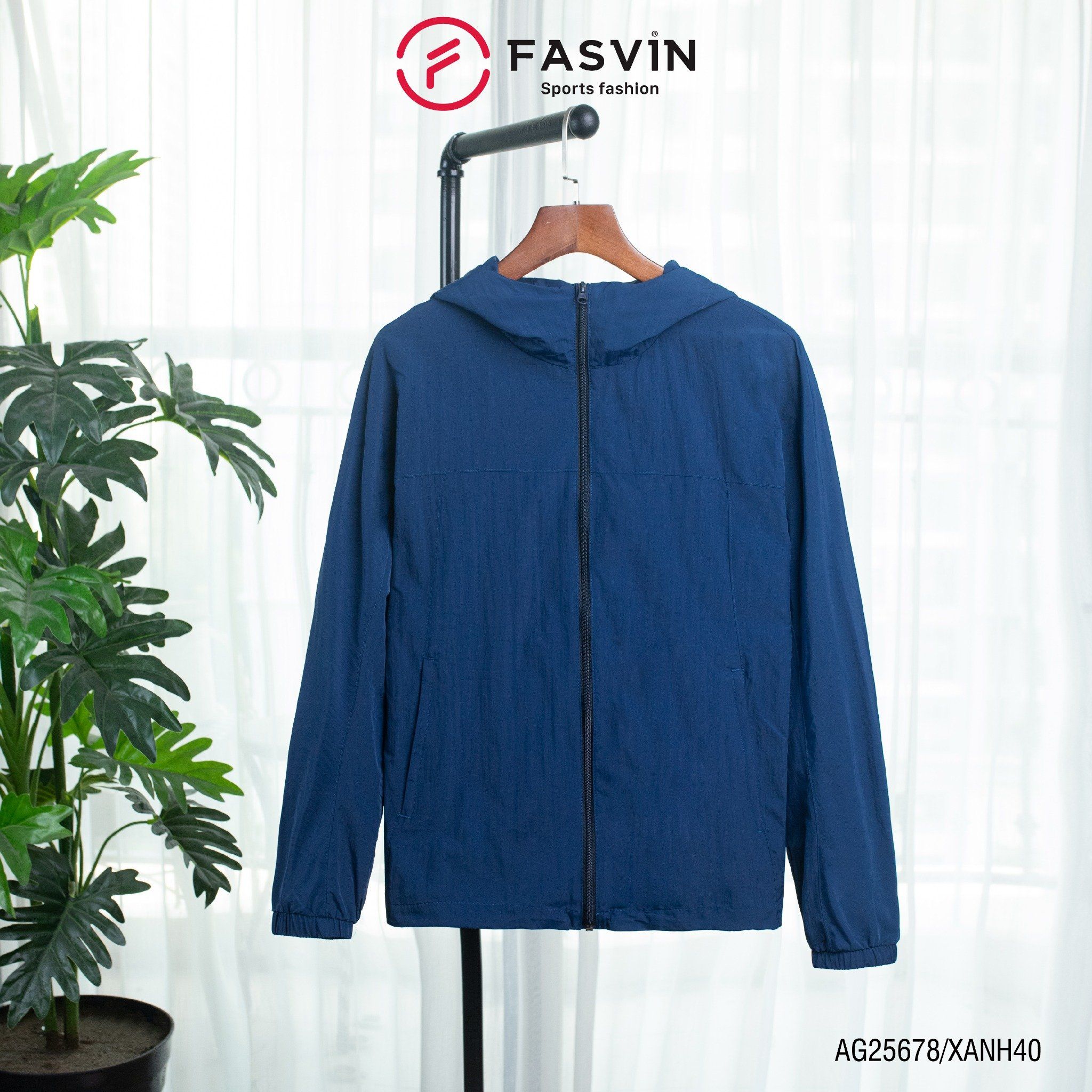  Áo gió thể thao nam Fasvin 2 lớp có mũ chất liệu cao cấp mềm mại AG25678 