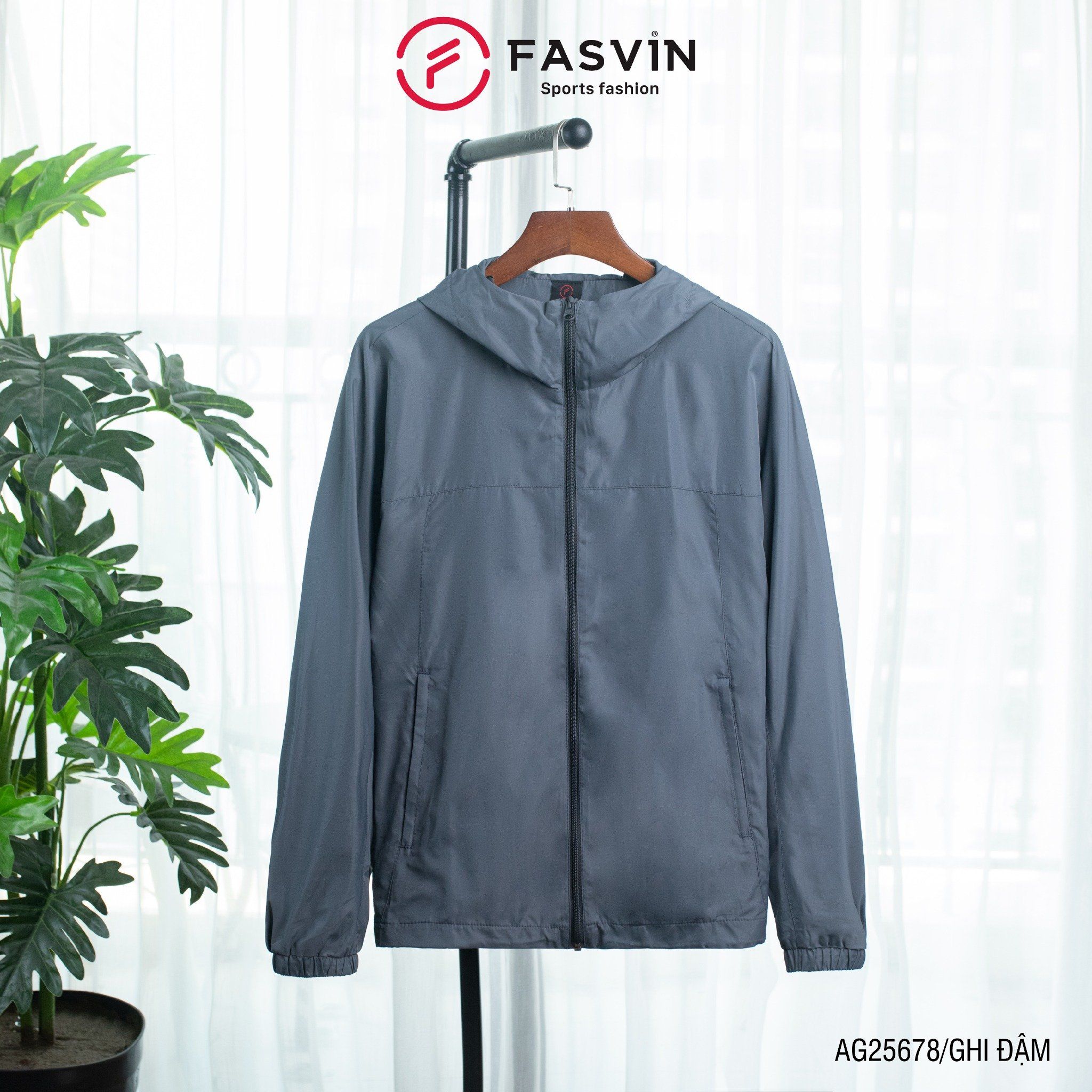  Áo gió thể thao nam Fasvin 2 lớp có mũ chất liệu cao cấp mềm mại AG25678 