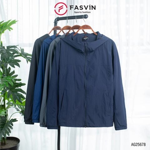  Áo gió thể thao nam Fasvin 2 lớp có mũ chất liệu cao cấp mềm mại AG25678 