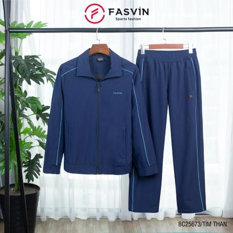  Bộ Quần Áo Gió Thể Thao Nam FASVIN BC25673 02 Lớp Lót Thun Dày Dặn Ấm Áp Chất Vải Và Phom Dáng Rất Đẹp 