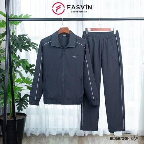 Bộ Quần Áo Gió Thể Thao Nam FASVIN BC25673 02 Lớp Lót Thun Dày Dặn Ấm Áp Chất Vải Và Phom Dáng Rất Đẹp 