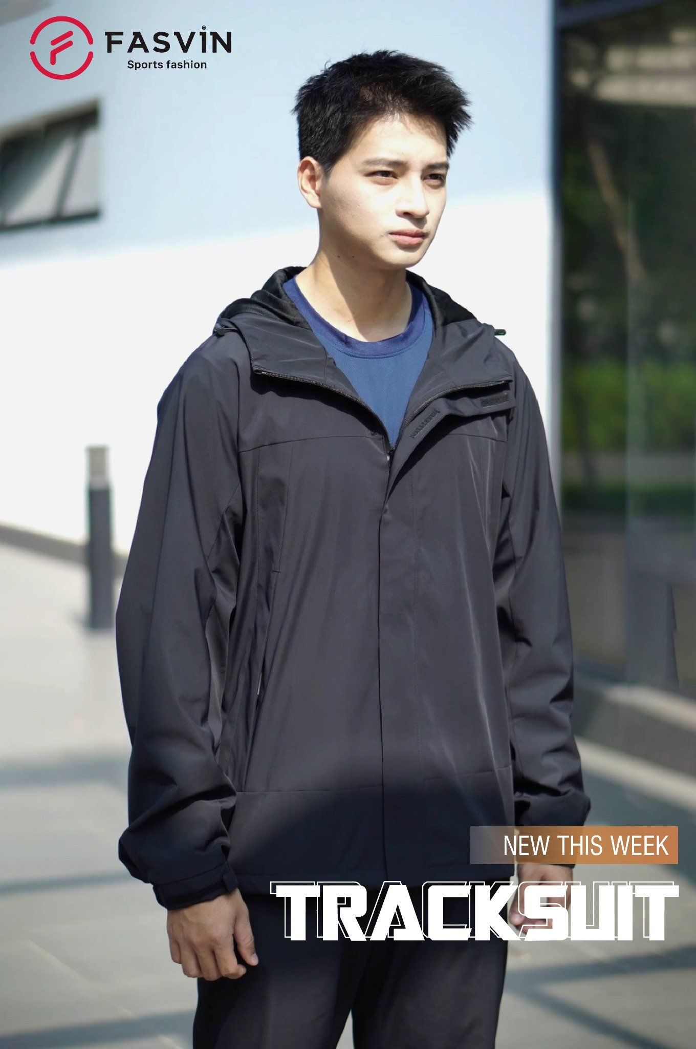  Bộ Quần Áo Gió Nam Thể Thao Fasvin BC25679 Áo Có Mũ Vải Gió Chun 02 Lớp Lót Vải Thun Mềm Mại 