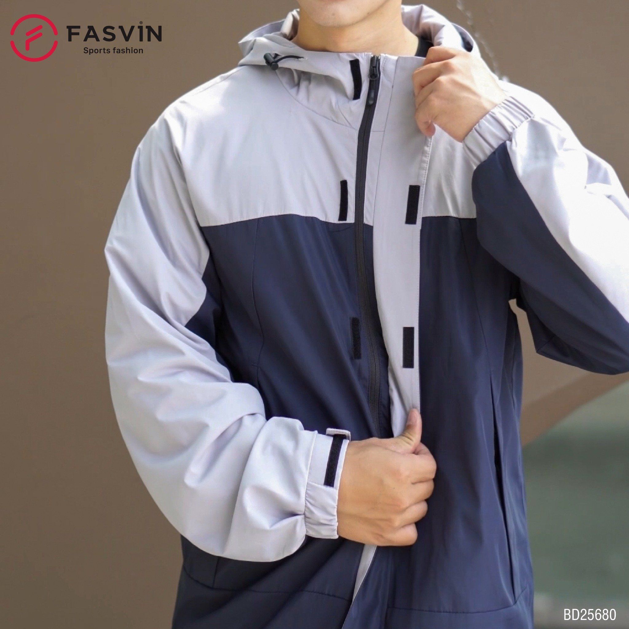  Bộ Quần Áo Gió Thể Thao Nam FASVIN BD25680 02 Lớp Lót Thun Dày Dặn Ấm Áp Chất Vải Và Phom Dáng Rất Đẹp 
