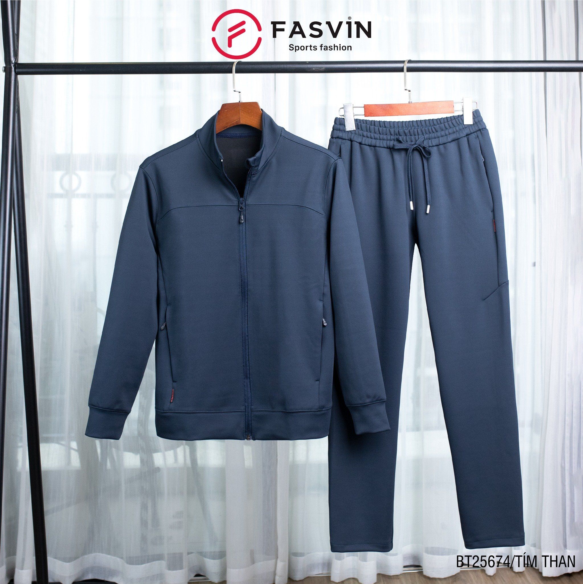  Bộ thun thể thao nam 01 lớp Fasvin BT25674 vải Nylon cao cấp co giãn thoải mái chất lượng tốt 