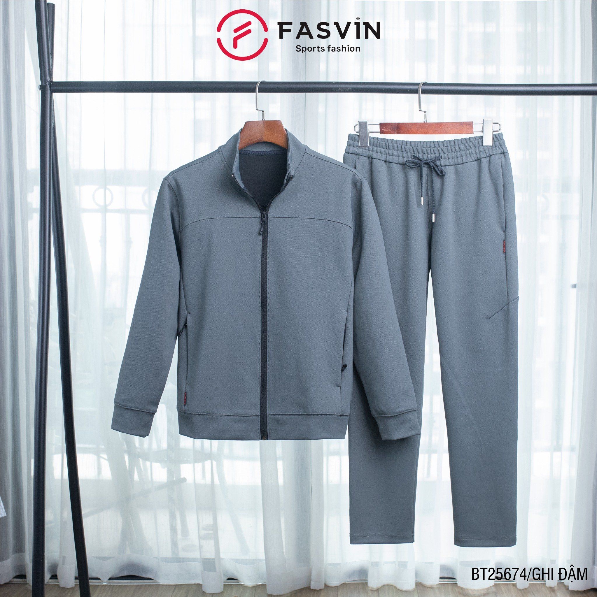  Bộ thun thể thao nam 01 lớp Fasvin BT25674 vải Nylon cao cấp co giãn thoải mái chất lượng tốt 