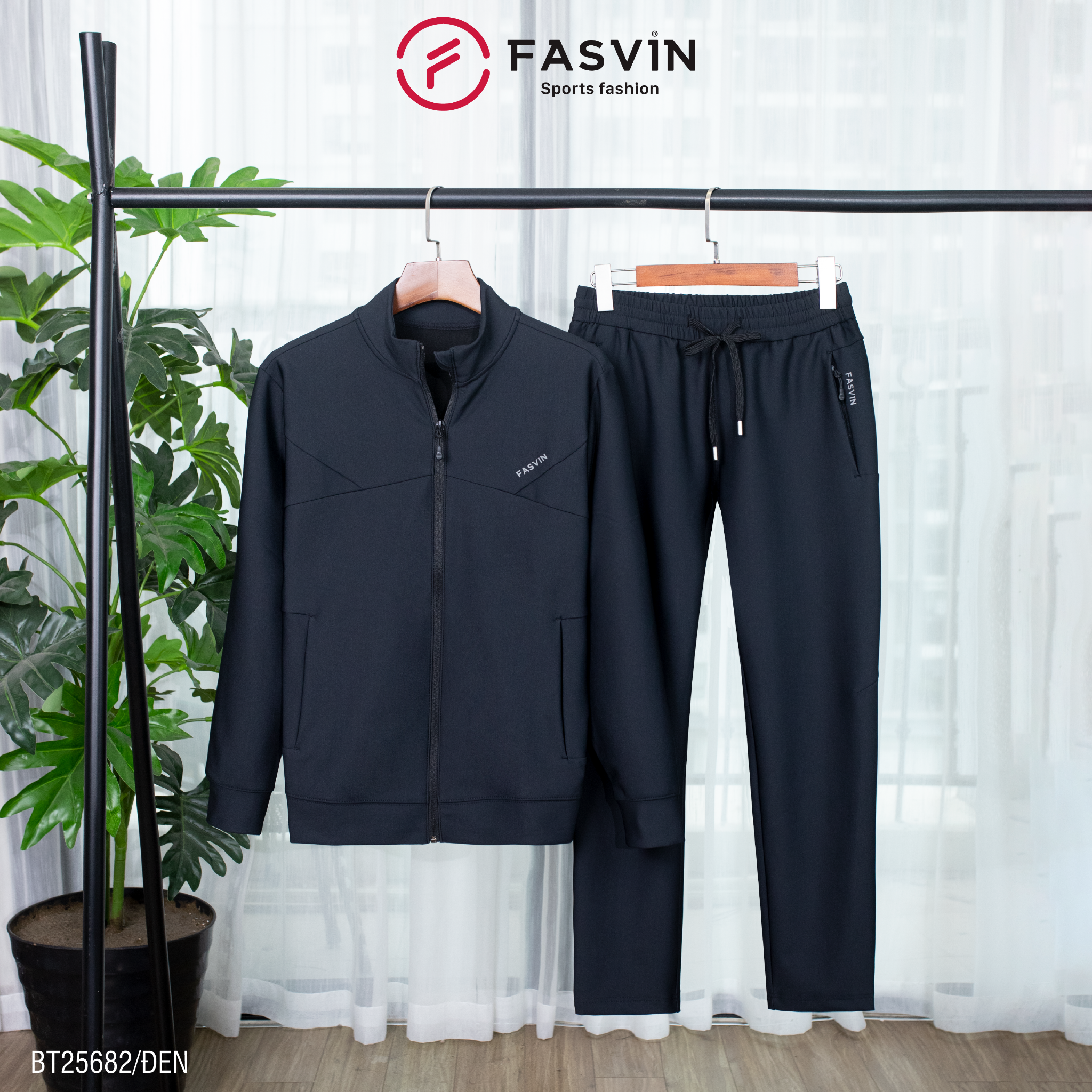  Bộ thun thể thao nam 01 lớp Fasvin BT25682 vải Nylon cao cấp co giãn thoải mái chất lượng tốt 