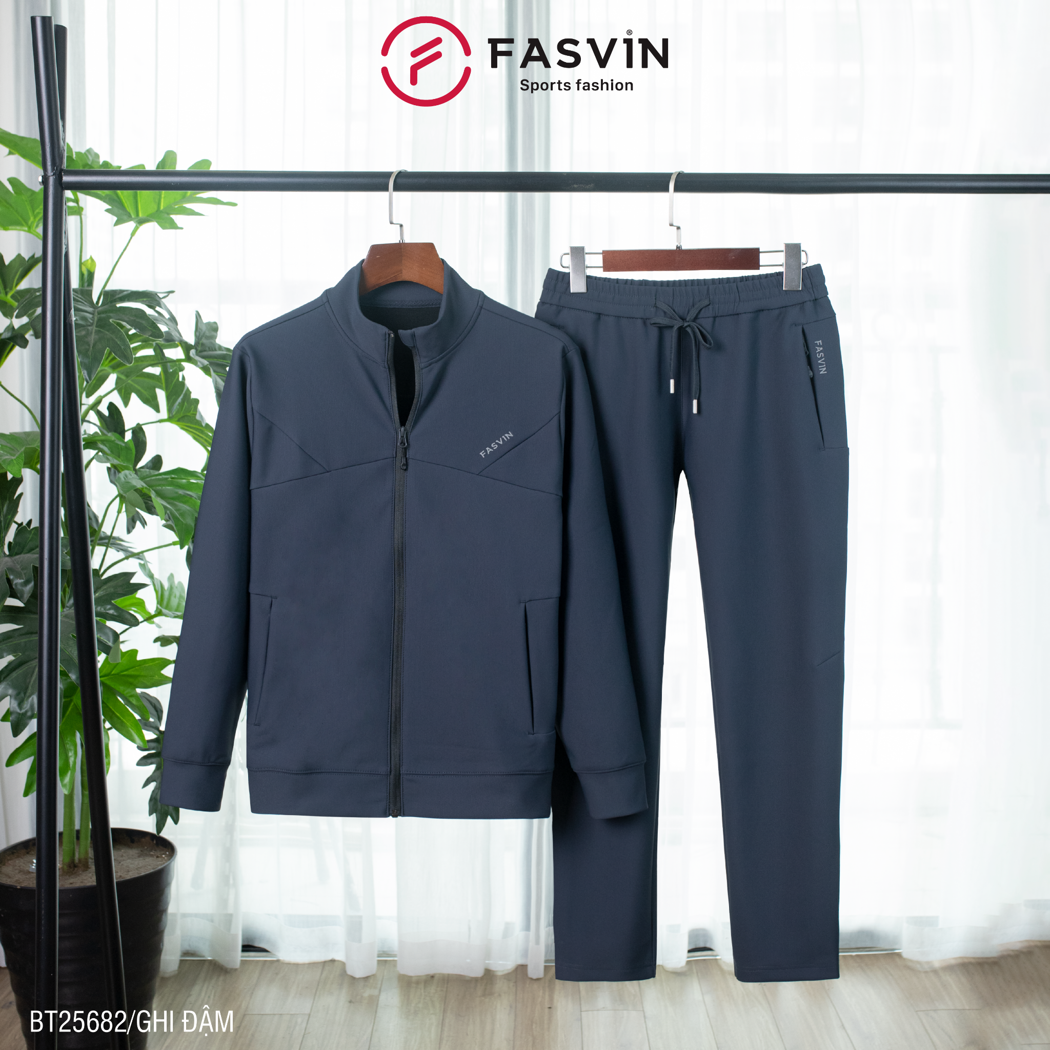  Bộ thun thể thao nam 01 lớp Fasvin BT25682 vải Nylon cao cấp co giãn thoải mái chất lượng tốt 