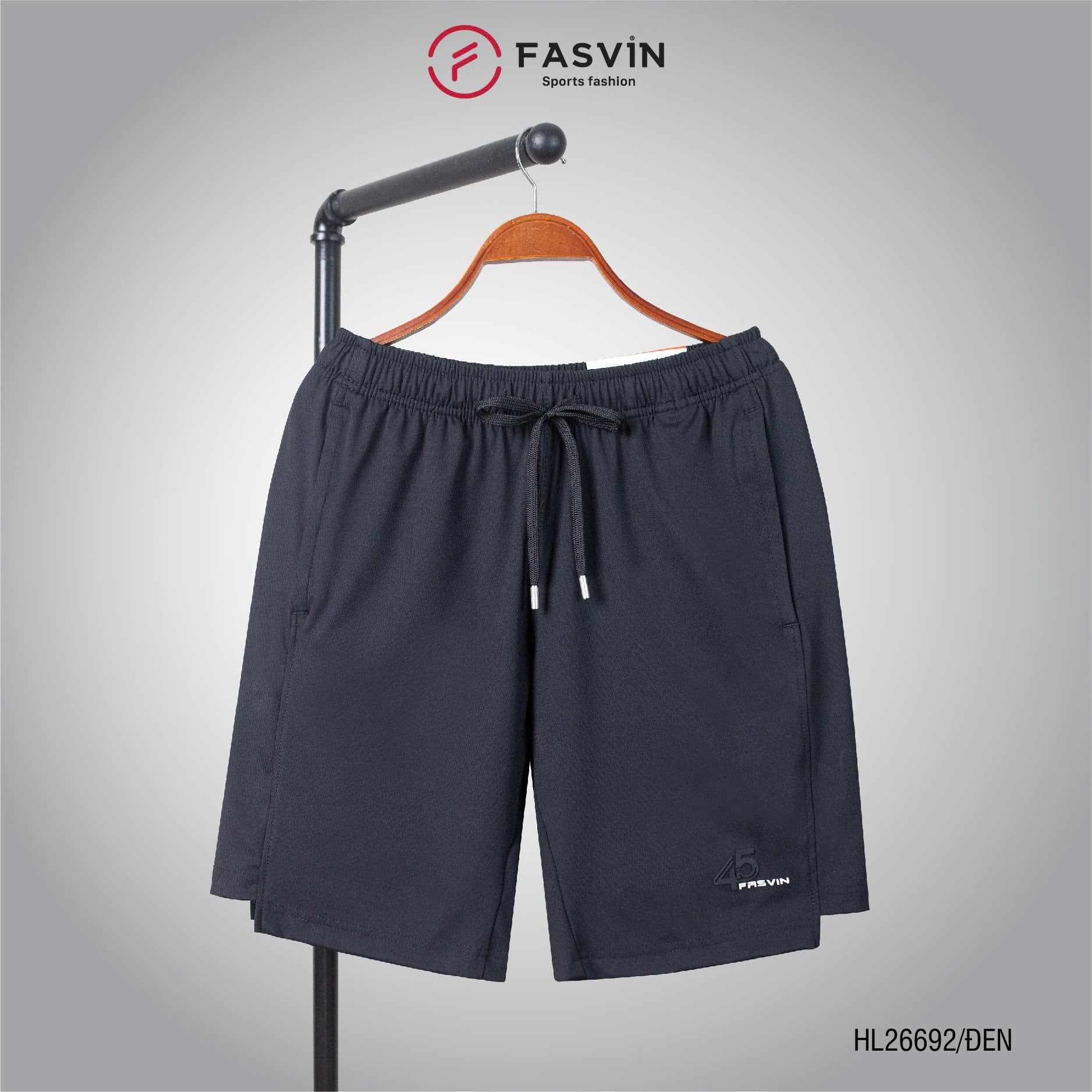  Quần Short Nam Thể Thao FASVIN HL26692.HN Vải Thun Lạnh Cao Cấp Mềm, Nhẹ, Mát, Hàng Nhà Máy 