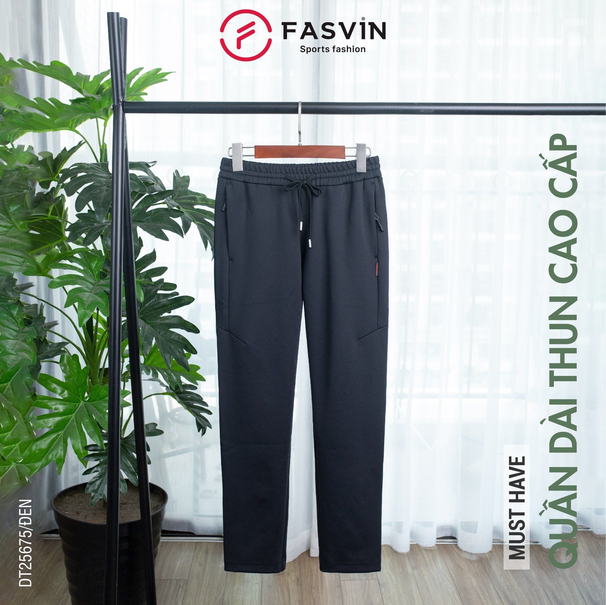  Quần Nỉ Thun Nam Cao Cấp FASVIN DT25675 Vải Nylon Hàng Nhà Máy Chất Lượng Cao 