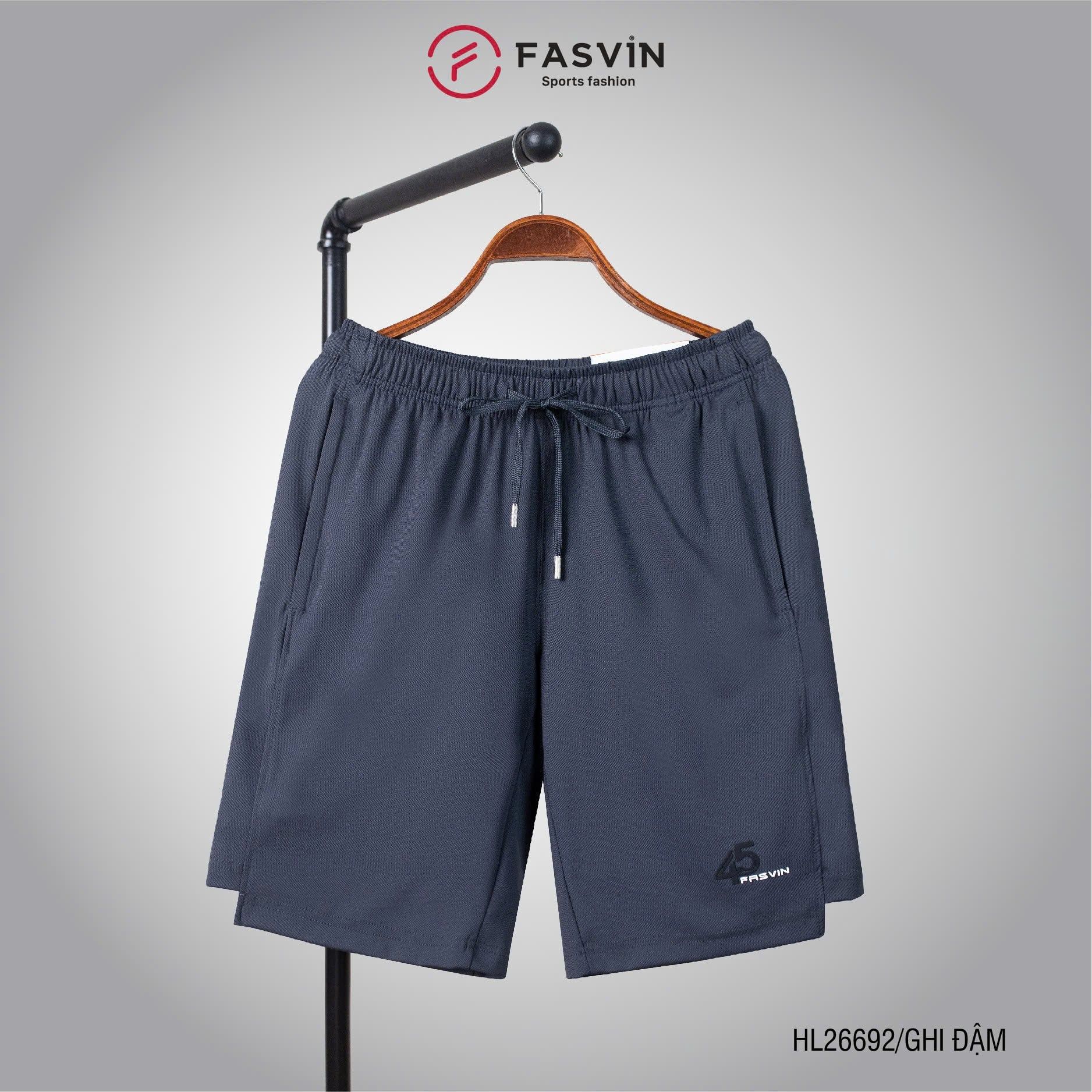  Quần Short Nam Thể Thao FASVIN HL26692.HN Vải Thun Lạnh Cao Cấp Mềm, Nhẹ, Mát, Hàng Nhà Máy 