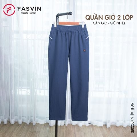  Quần gió nam 2 lớp FASVIN QBC25677 ống suông hàng cao cấp chính hãng nhà máy 