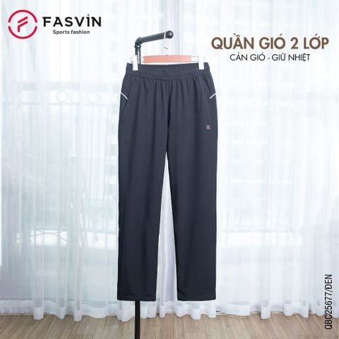  Quần gió nam 2 lớp FASVIN QBC25677 ống suông hàng cao cấp chính hãng nhà máy 