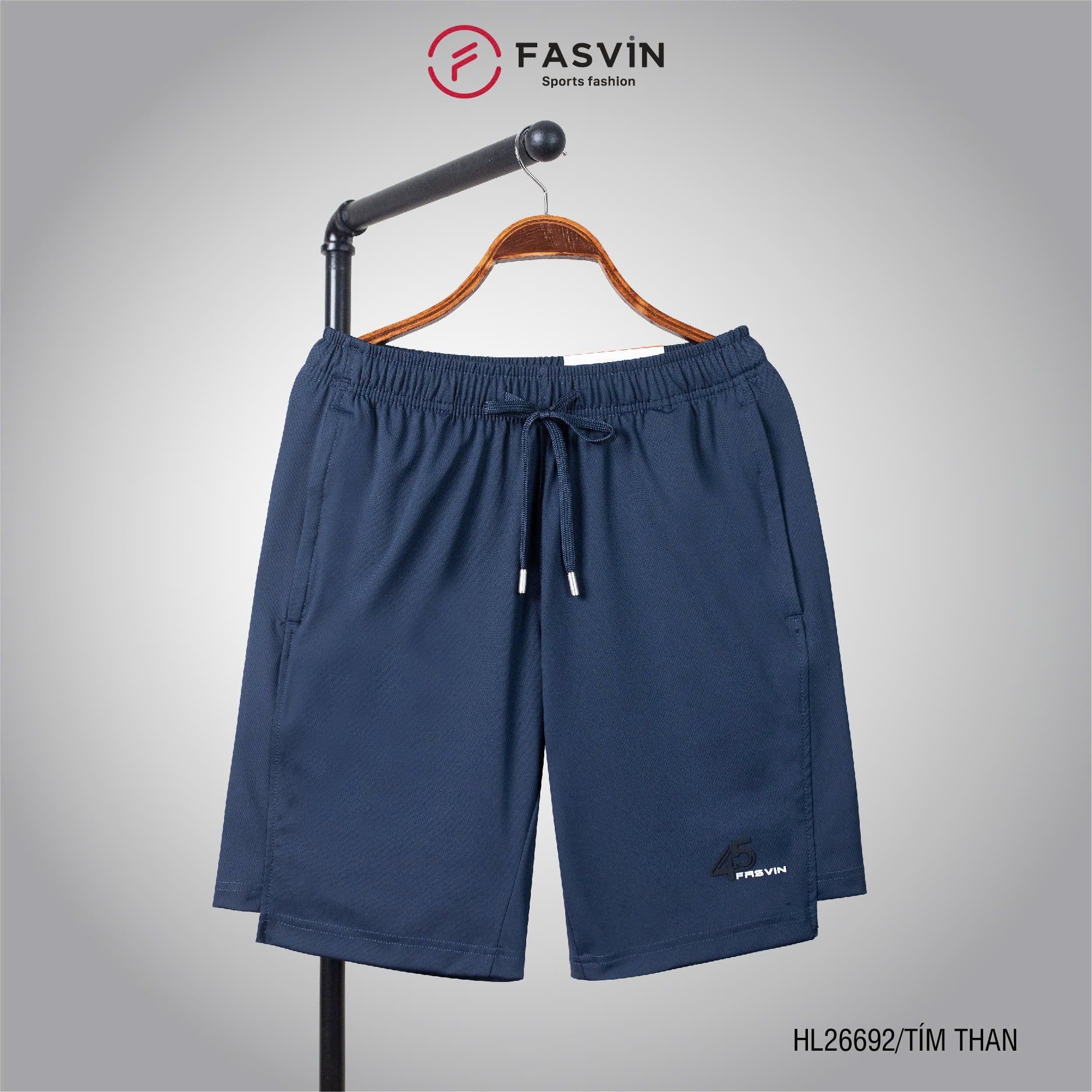  Quần Short Nam Thể Thao FASVIN HL26692.HN Vải Thun Lạnh Cao Cấp Mềm, Nhẹ, Mát, Hàng Nhà Máy 