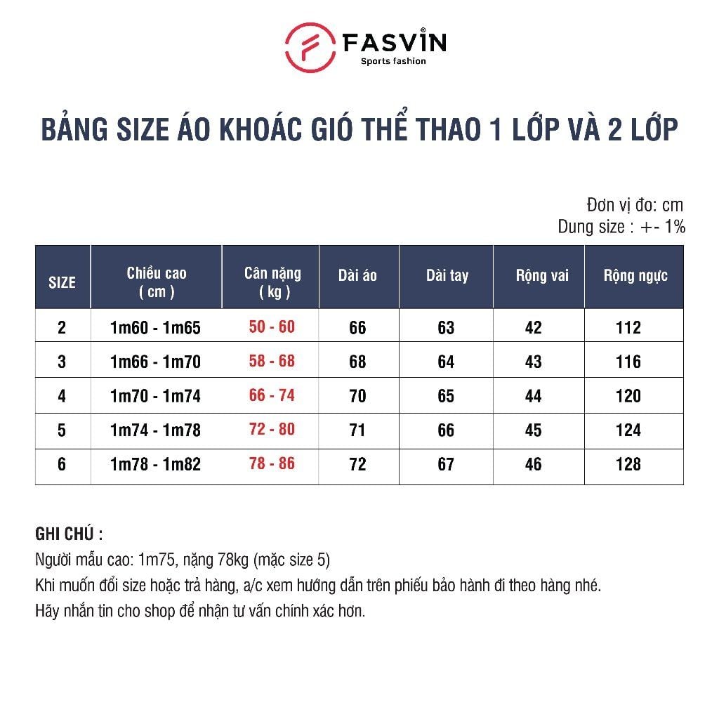  Áo gió nam thể thao 2 lớp Fasvin chất liệu cao cấp mềm mại co giãn ABC25677 