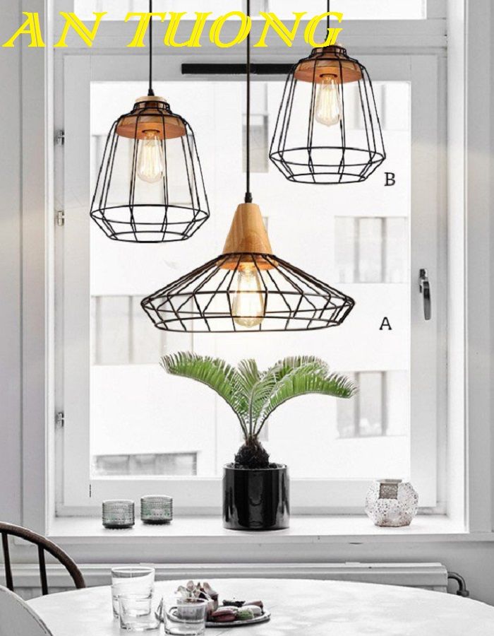 đèn thả trần decor trang trí quầy bar, bàn ăn, bàn đảo bếp, phòng bếp, quán cafe, nhà hàng đẹp hiện đại 0299