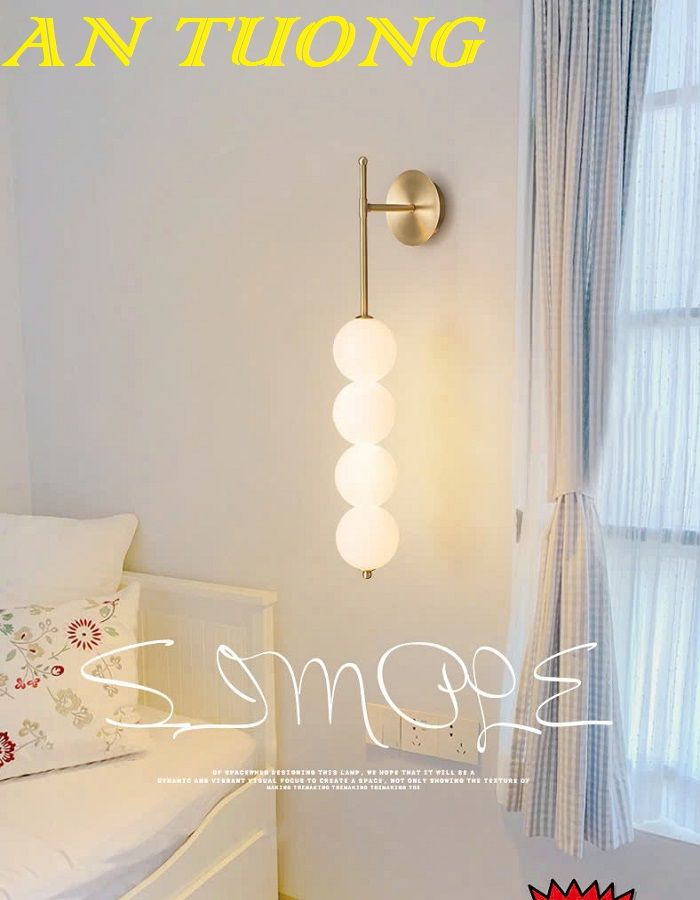 đèn treo tường đầu giường phòng ngủ decor trang trí nội thất phòng ngủ đẹp, hiện đại 003
