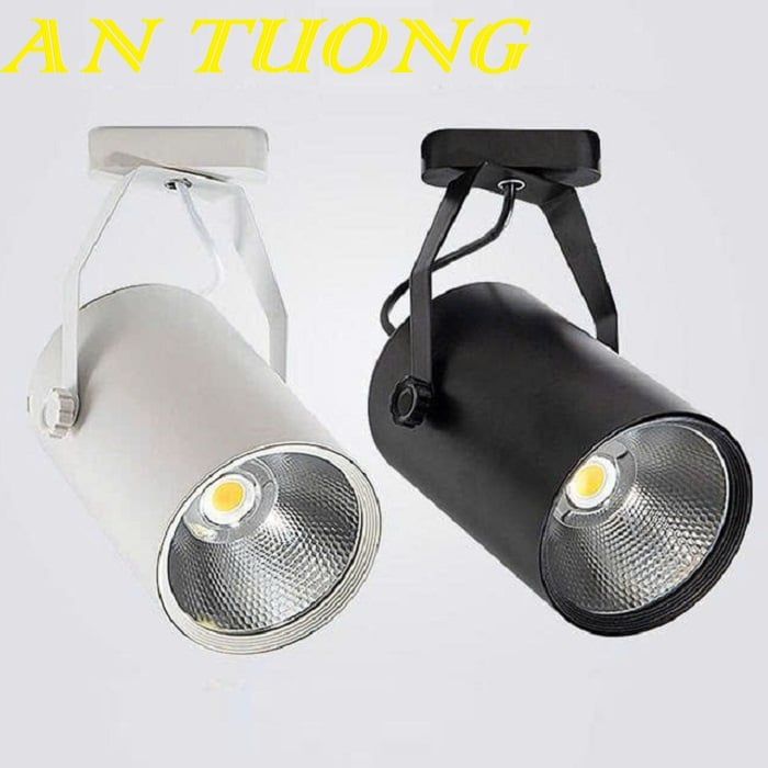đèn rọi ray COB 10w. đèn spotlight gắn thanh ray 10w vỏ đen, vỏ trắng