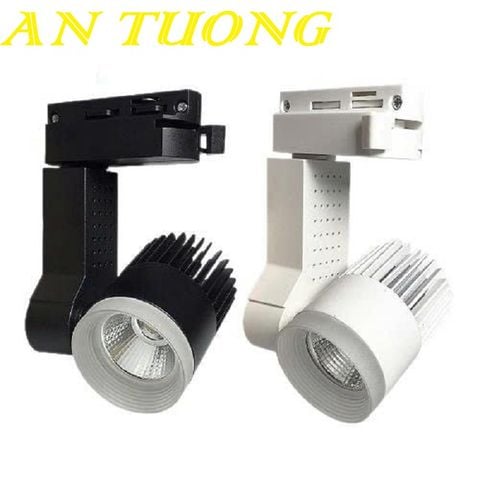  đèn rọi ray COB 12w. đèn spotlight gắn thanh ray 12w vỏ đen, vỏ trắng 