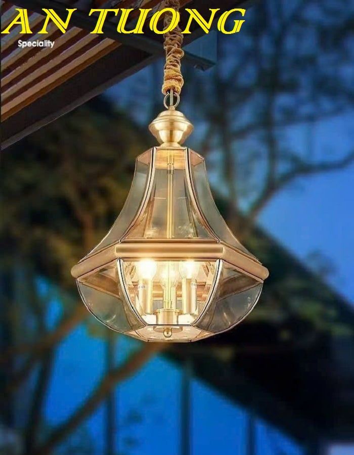 đèn treo thả trần mái vòm cong ban công sân thượng cổ điển 001