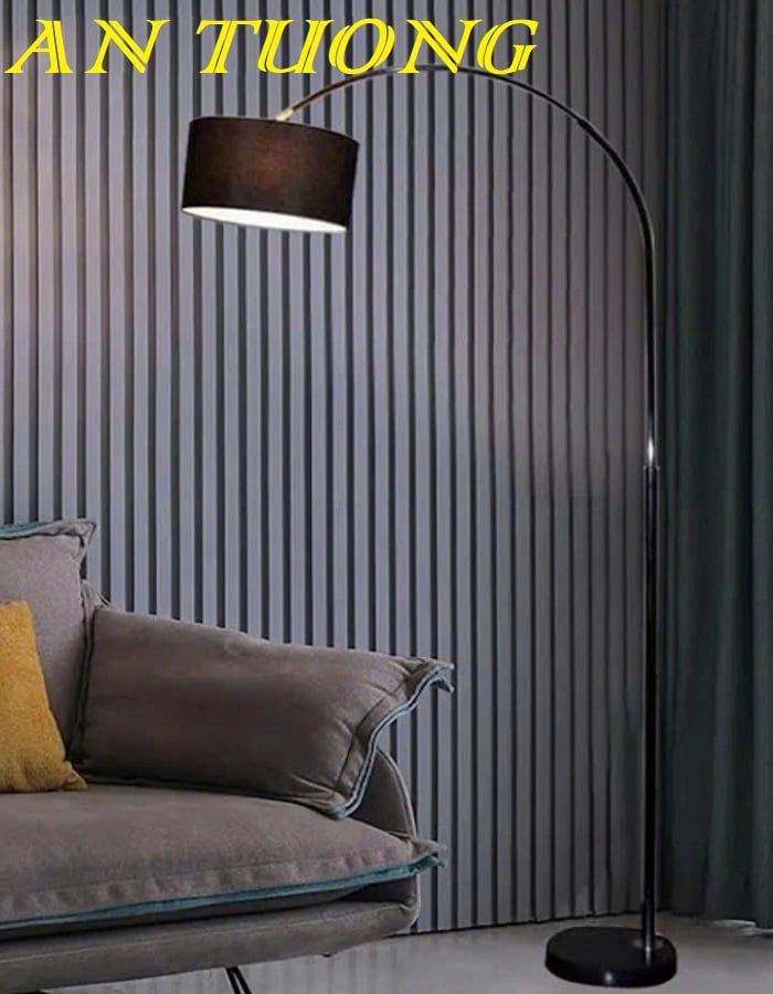 Đèn cây đứng uốn cong đọc sách trang trí phòng khách đẹp 011