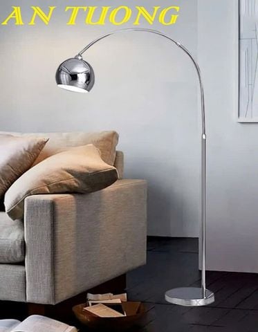 Đèn cây đứng uốn cong đọc sách trang trí phòng khách đẹp