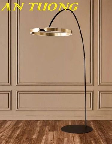 Đèn cây đứng uốn cong đọc sách trang trí phòng khách đẹp