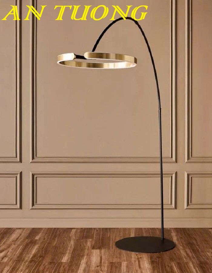 Đèn cây đứng uốn cong đọc sách trang trí phòng khách đẹp 014