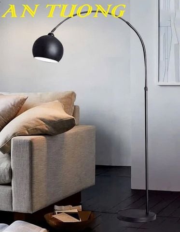 Đèn cây đứng uốn cong đọc sách trang trí phòng khách đẹp