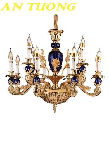  Đèn chùm cổ điển phòng khách đẹp sang trọng 002 