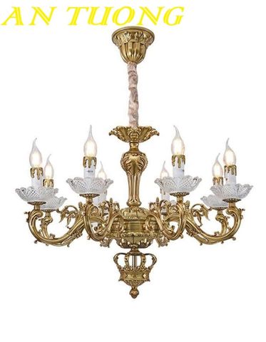  Đèn chùm cổ điển phòng khách đẹp sang trọng 005 