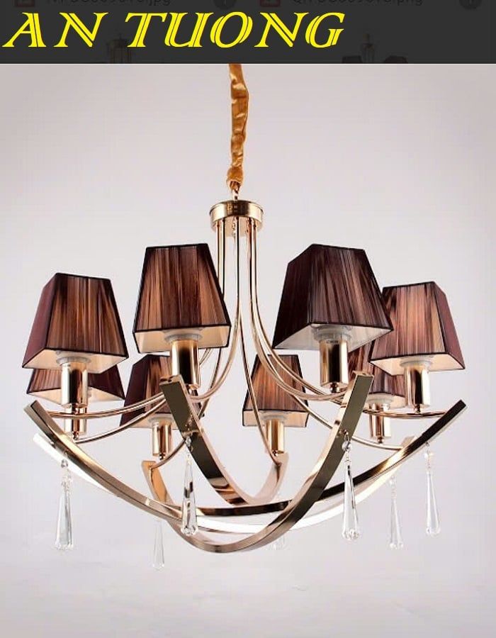 Đèn chùm cổ điển phòng khách đẹp sang trọng 038