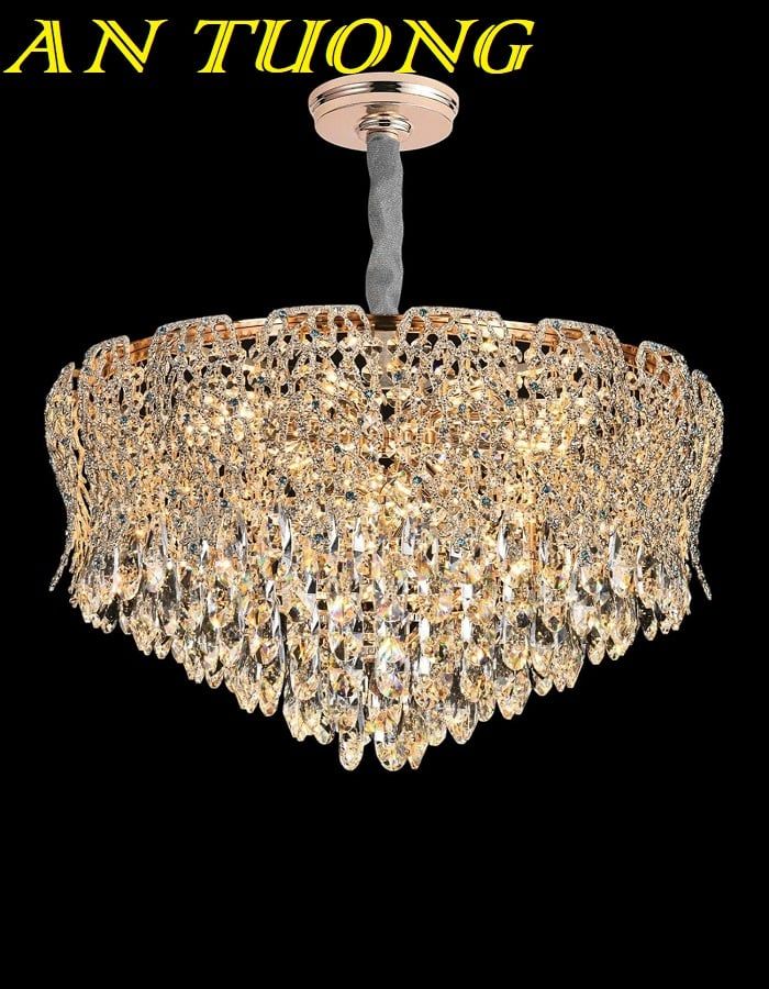 Đèn chùm pha lê phòng khách đẹp sang trọng 003