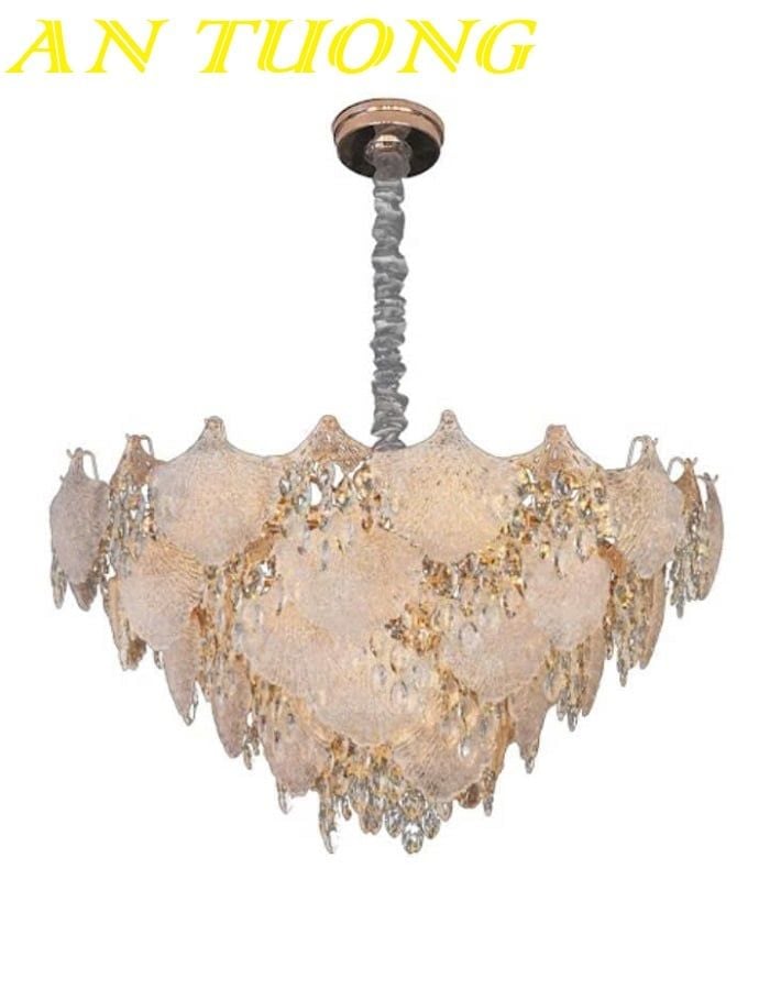Đèn chùm pha lê phòng khách đẹp sang trọng 011