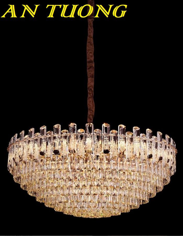 Đèn chùm pha lê phòng khách đẹp sang trọng 029