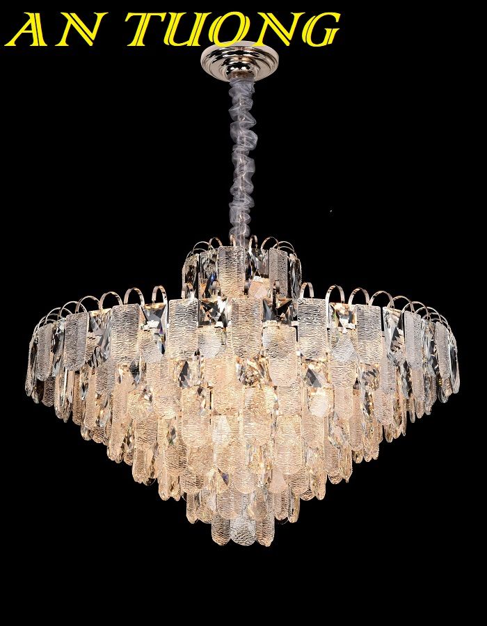 Đèn chùm pha lê phòng khách đẹp sang trọng 039
