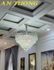Đèn chùm pha lê phòng khách đẹp sang trọng 045