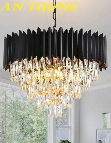 Đèn chùm pha lê phòng khách đẹp sang trọng