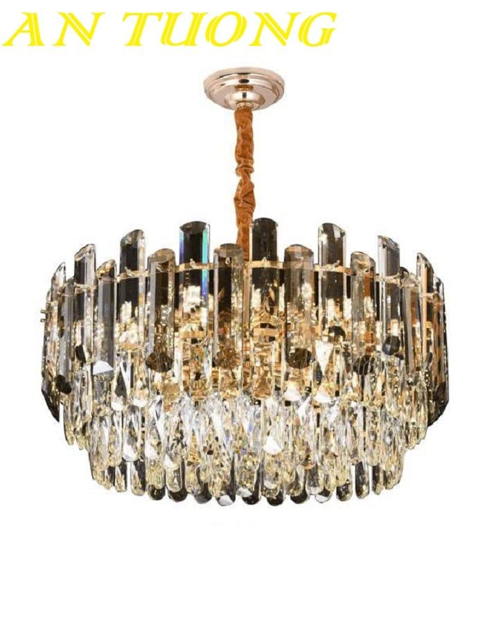 Đèn chùm pha lê phòng khách đẹp sang trọng 066