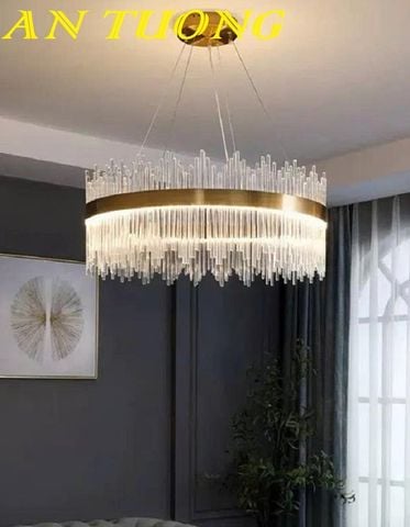 Đèn chùm pha lê phòng khách đẹp sang trọng