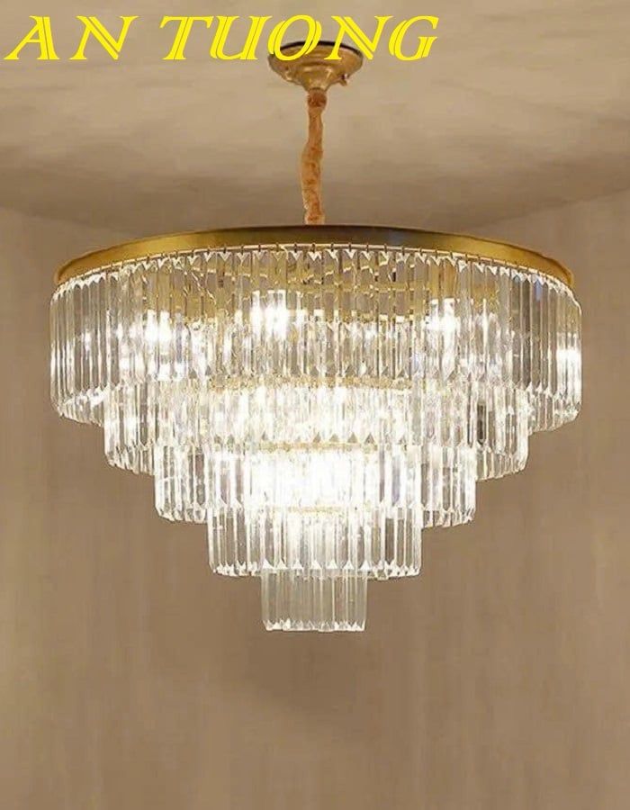 Đèn chùm pha lê phòng khách đẹp sang trọng 072