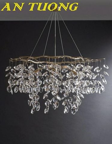Đèn chùm pha lê phòng khách đẹp sang trọng