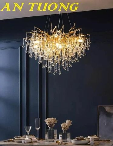 Đèn chùm pha lê phòng khách đẹp sang trọng