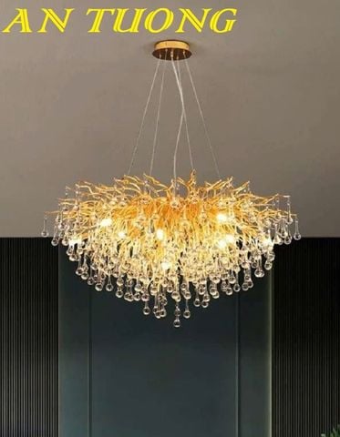 Đèn chùm pha lê phòng khách đẹp sang trọng