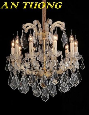 Đèn chùm pha lê tân cổ điển phòng khách đẹp sang trọng
