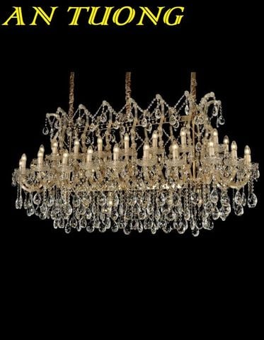 Đèn chùm pha lê tân cổ điển phòng khách đẹp sang trọng
