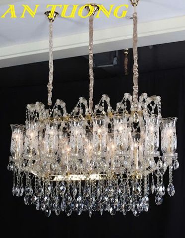Đèn chùm pha lê tân cổ điển phòng khách đẹp sang trọng