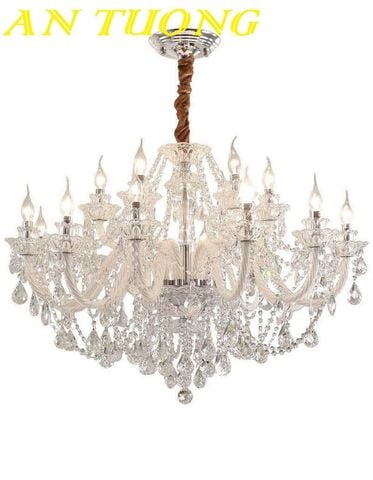 Đèn chùm pha lê tân cổ điển phòng khách đẹp sang trọng