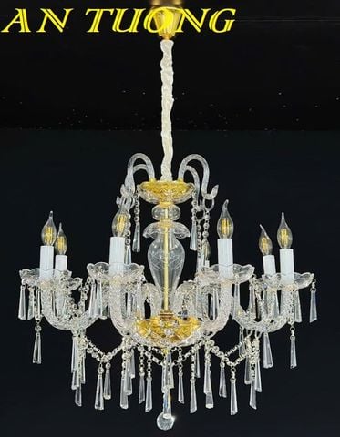 Đèn chùm pha lê tân cổ điển phòng khách đẹp sang trọng